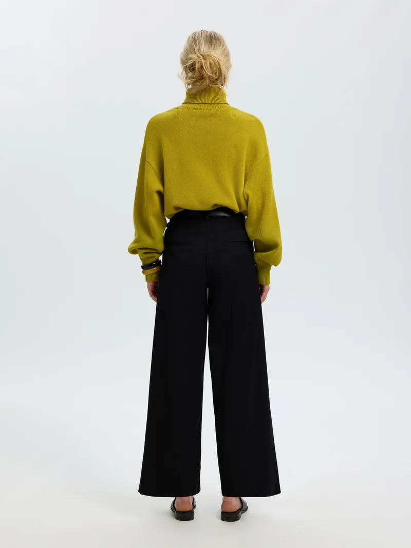 SLWELLIE LS KNIT ROLL NECK, Avocado Oil