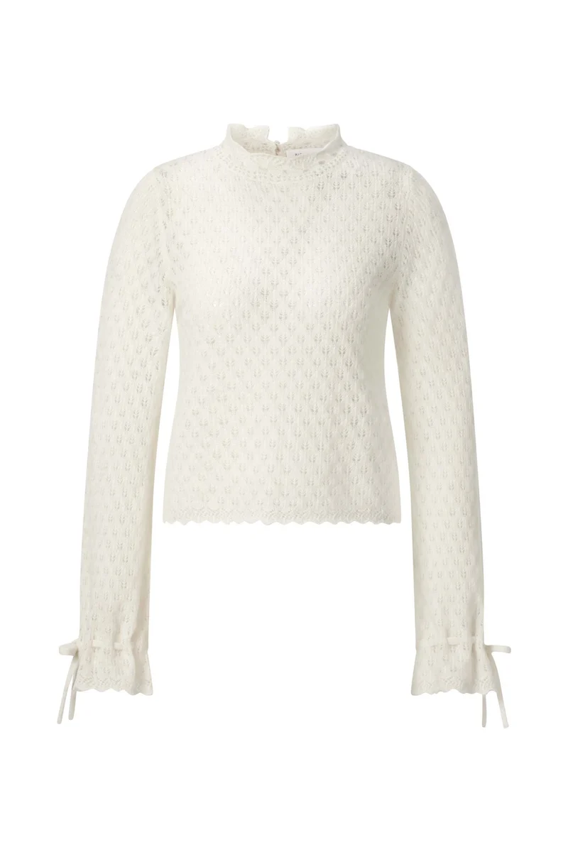 Mock NK Lace Stitch Jumper, pearl white