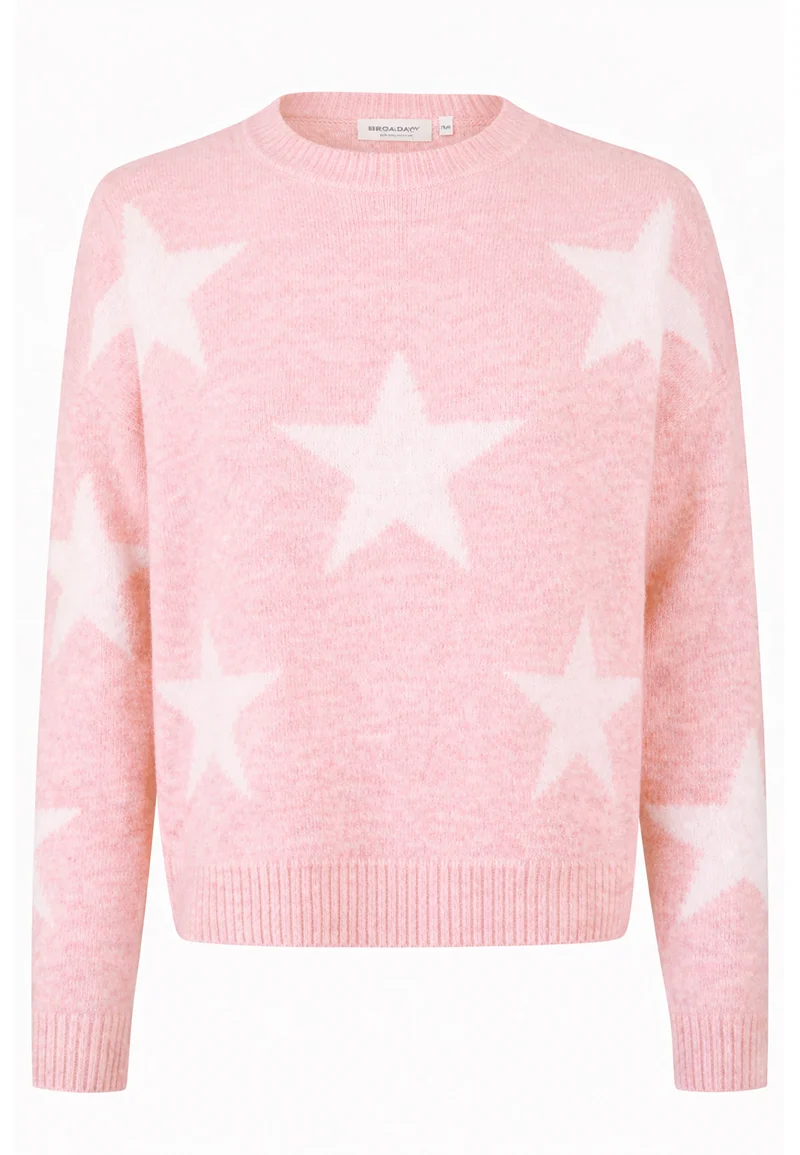 SWEATER, SOFT PINK MELANGE