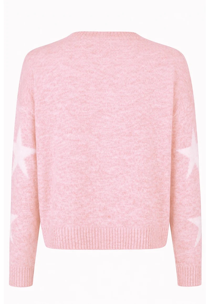 SWEATER, SOFT PINK MELANGE