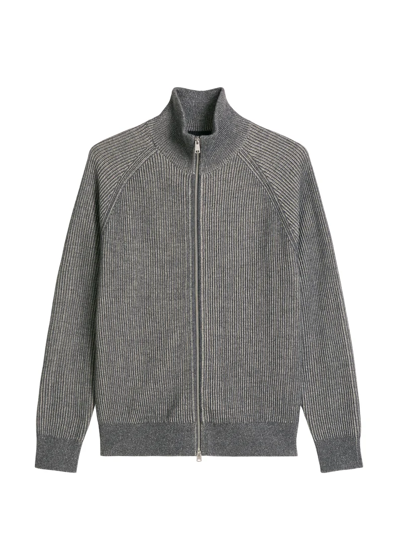 Knit Cardigans Longsleeve, Medium Grey_Multi_01