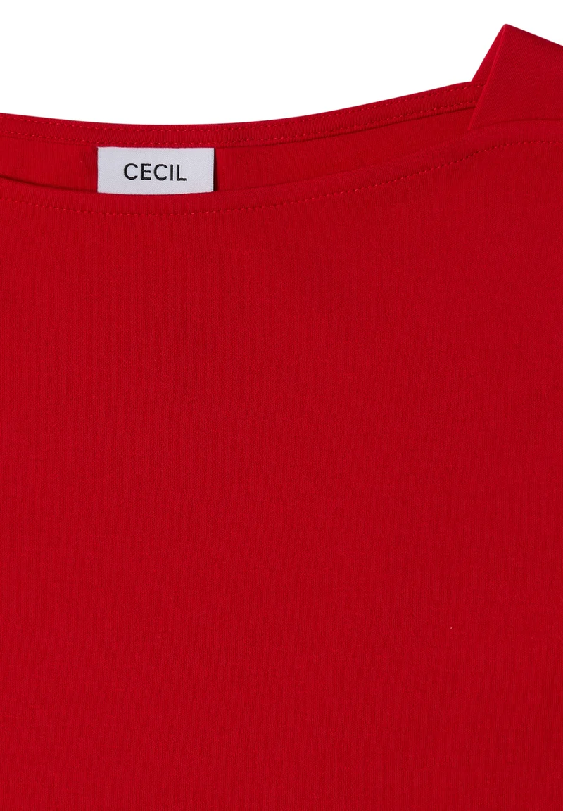NOS Basic Boatneck Shirt, flame red