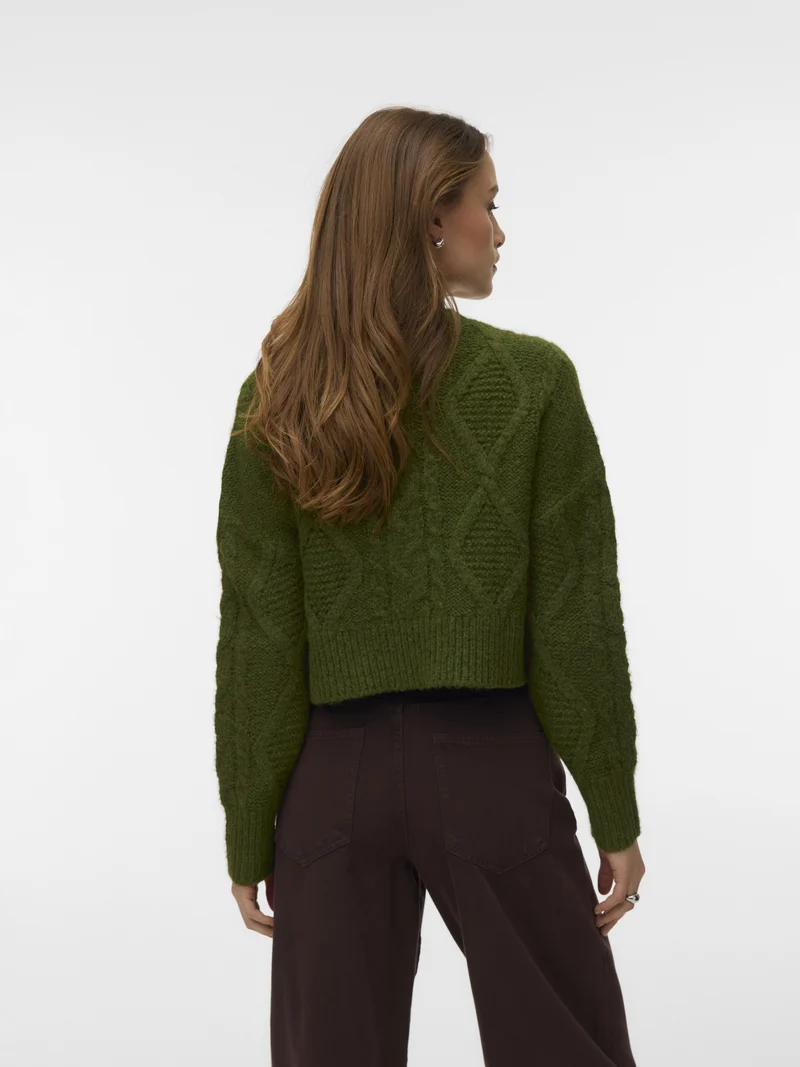 VMCHER LS O-NECK PULLOVER, Sphagnum/MELANGE