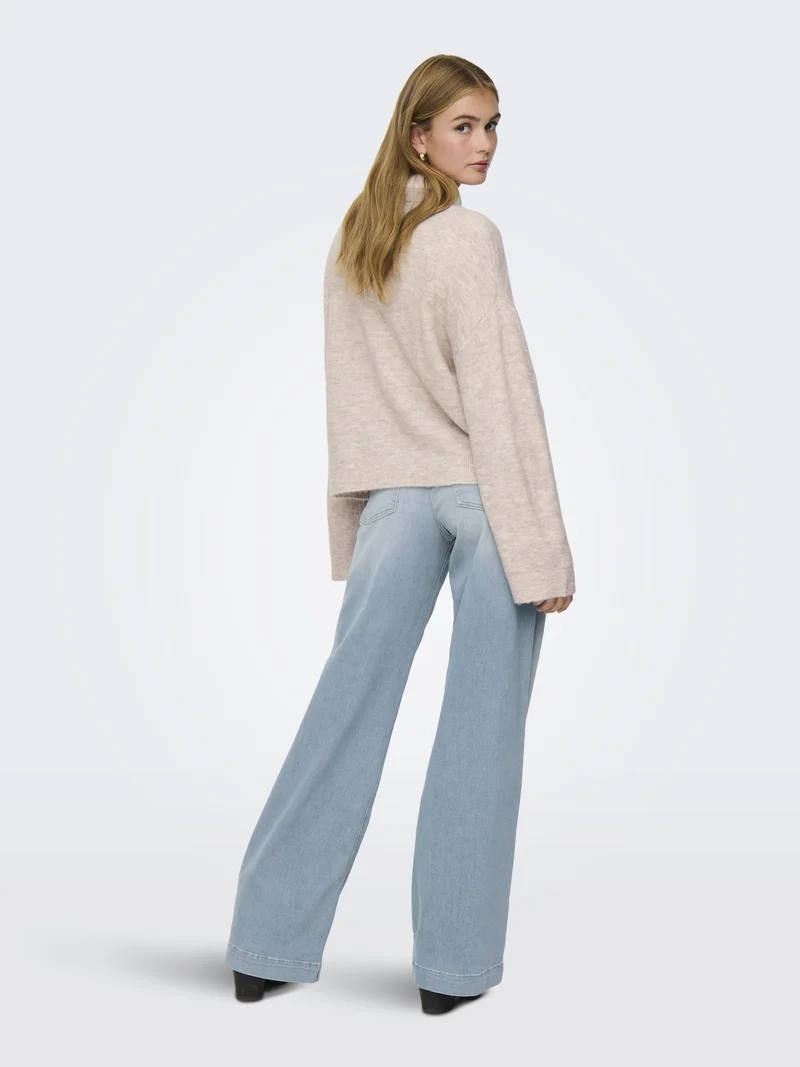 ONLSIMONI L/S O-NECK PULLOVER KNT N, Pumice Stone/MELANGE