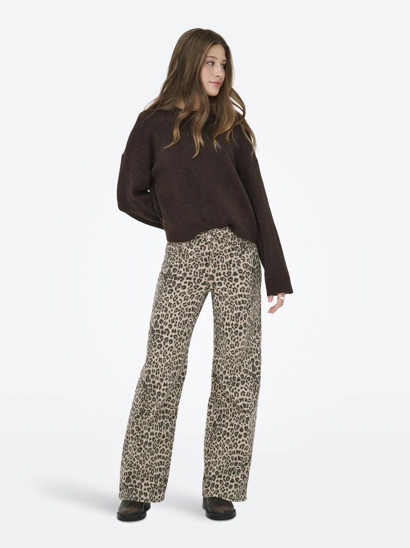 ONLSIMONI L/S O-NECK PULLOVER KNT N, Coffee Bean/MELANGE