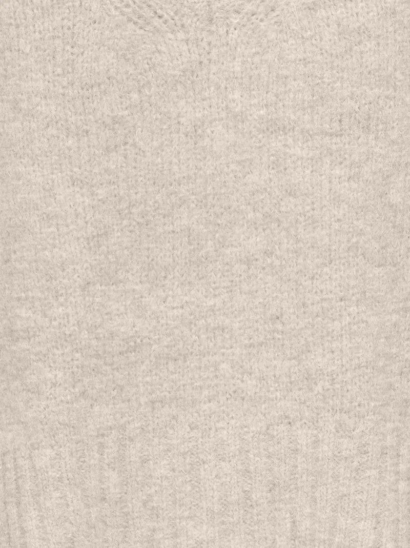 ONLFIONA LS LOOSE V-NECK KNT, Birch/Melange
