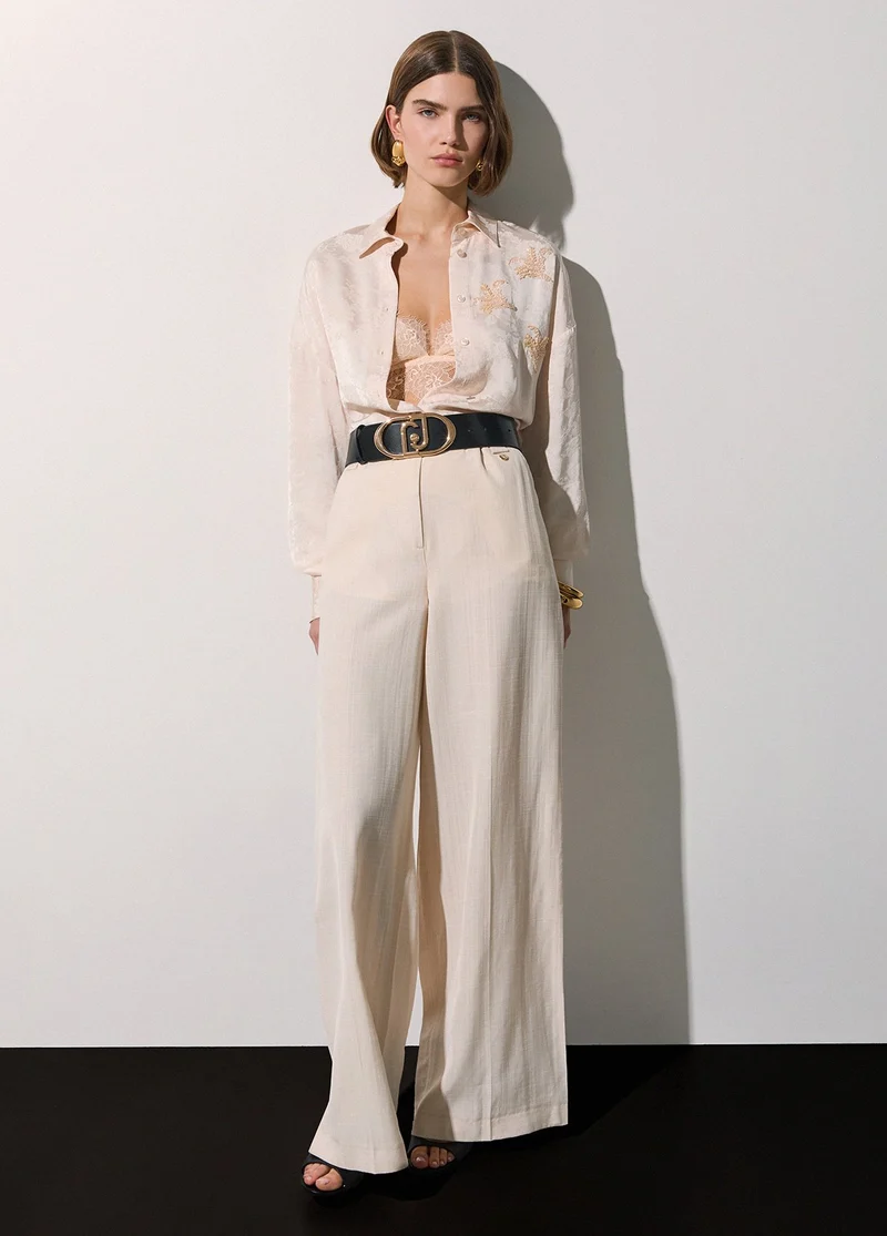 Flamed Viscose Trousers
