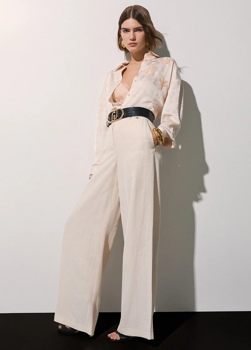 Flamed Viscose Trousers