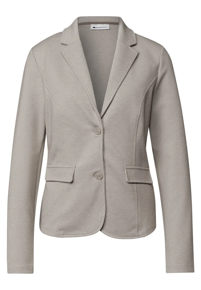 Street One - Basic Piqué Blazer - Farbe: clay sand