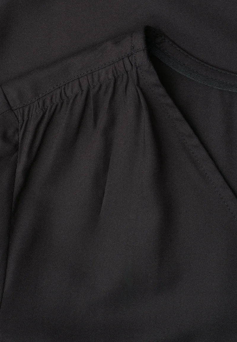 Street One - Kurzarm Blusenshirt mit V-Neck - Farbe: Black