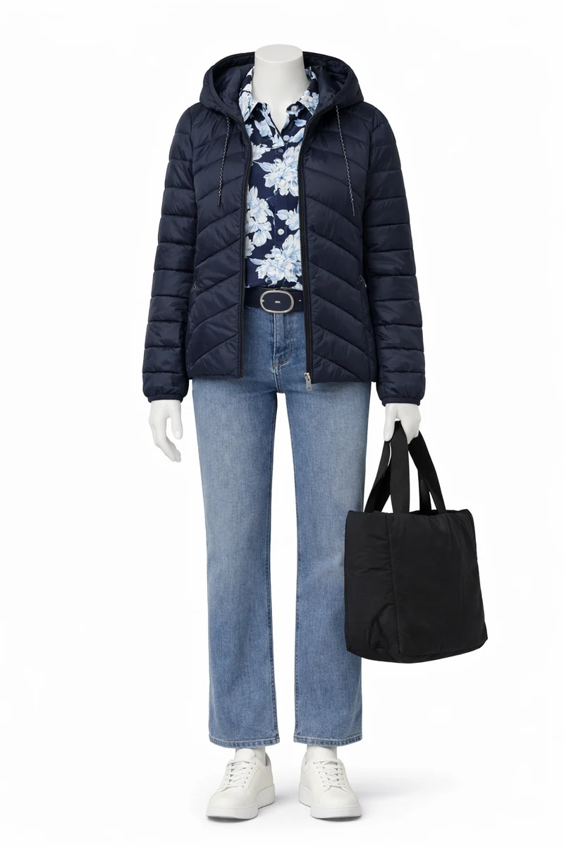 s.Oliver - Elastische Jerseybluse - Farbe: Navy