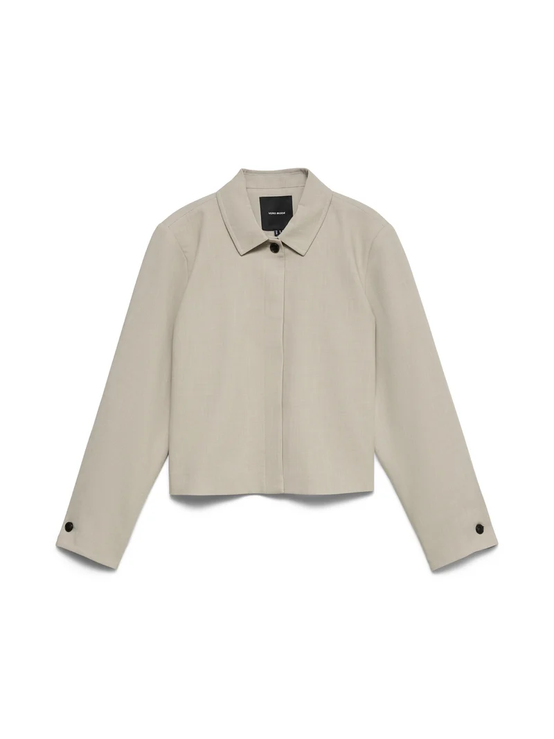 VMMICHELL LS BUTTON DETAIL SHACKET, Silver Mink/MELANGE AS OFFER