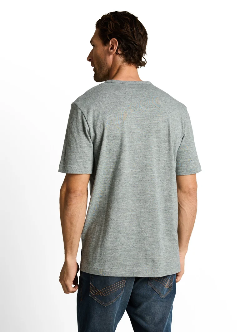 detailed fine striped t-shirt, green navy injected