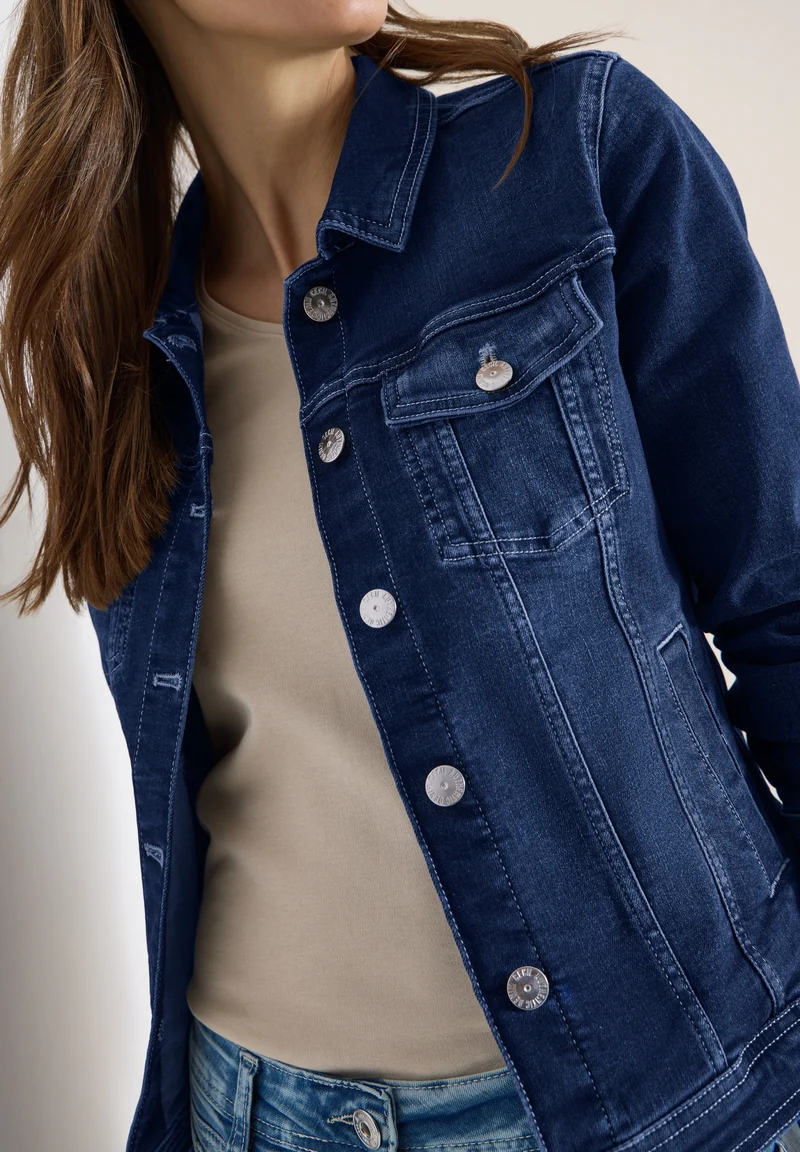 Style NOS Denim Jacket, mid blue wash
