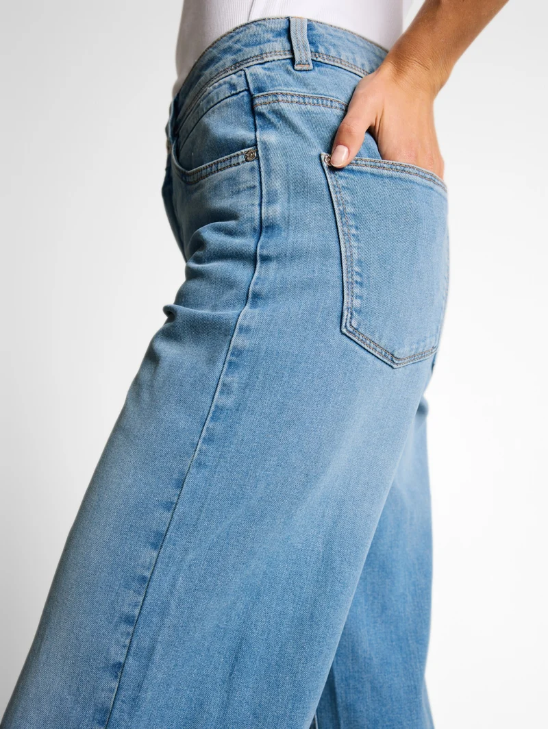 TTNELMA CULOTTE, Clean Light Stone Blue Denim