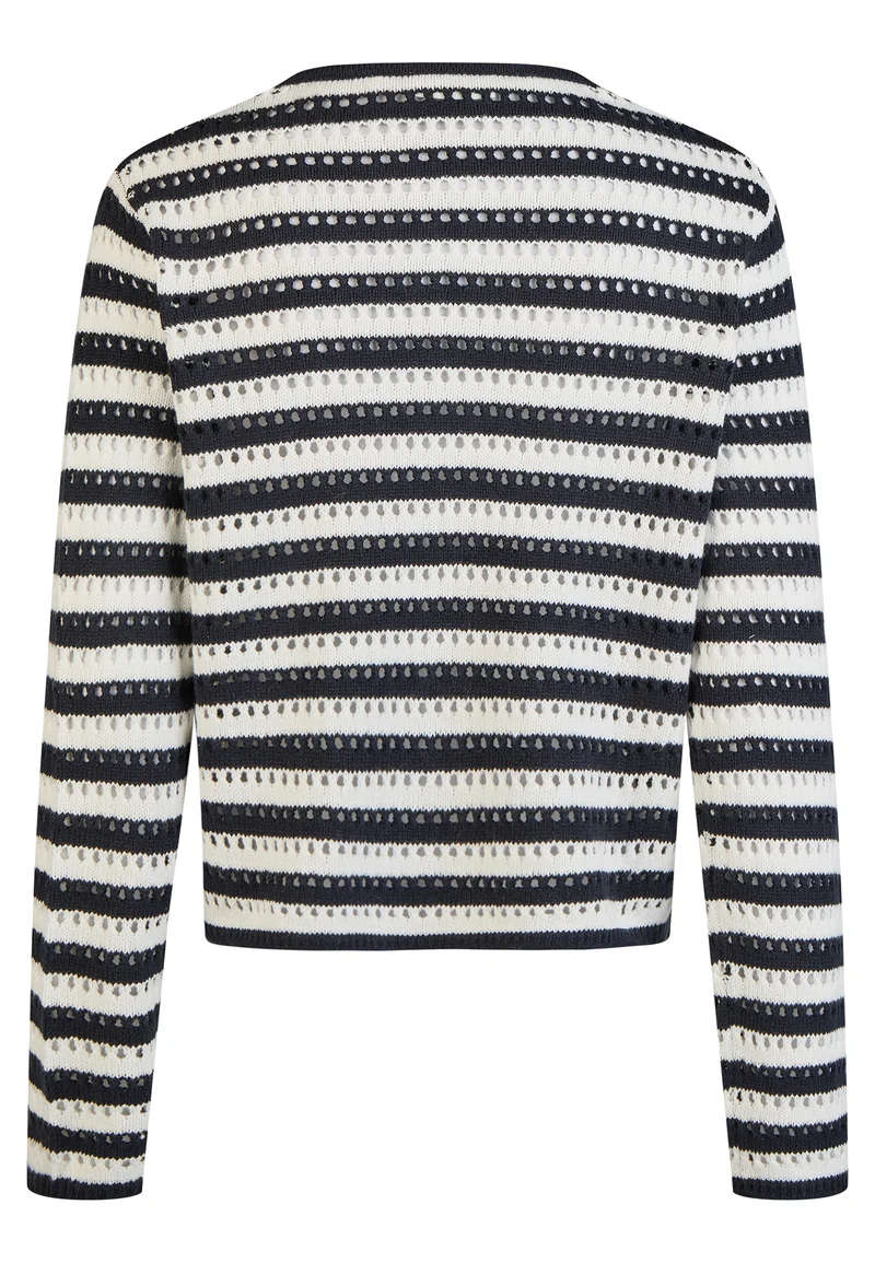 CARDIGAN, NAVY BLUE STRIPE