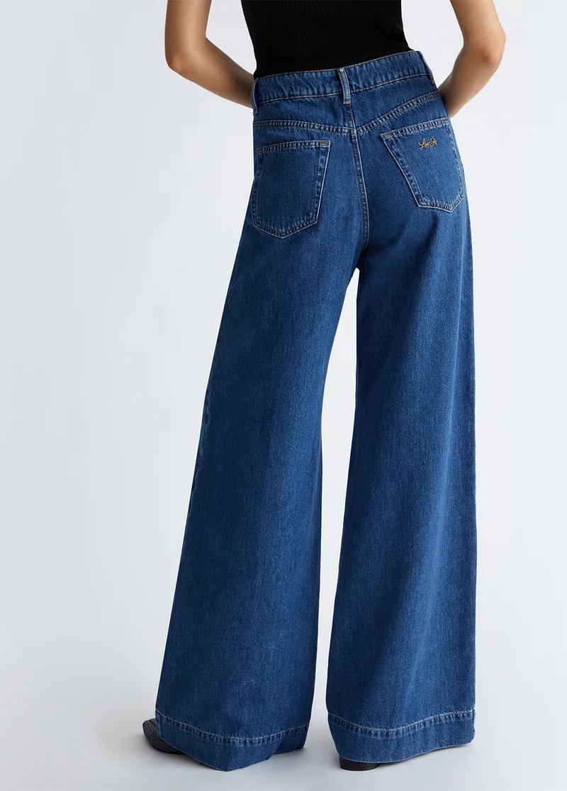 Flared cotton jeans