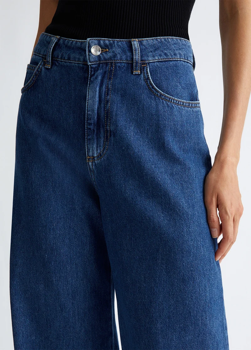 Flared cotton jeans