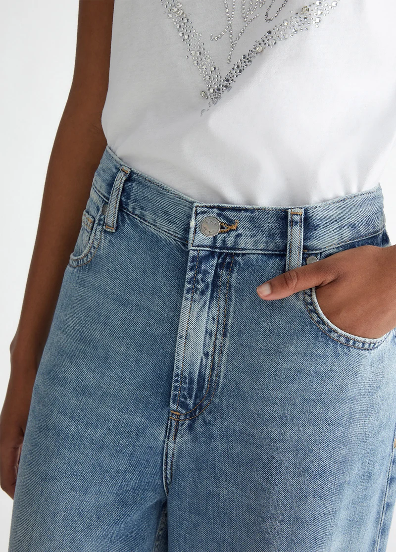 Flared Cotton Jeans