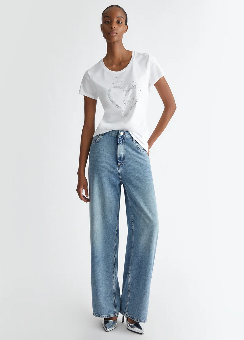 Flared Cotton Jeans