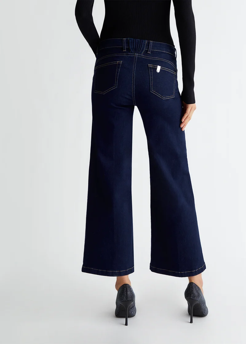 Cropped flared jeans