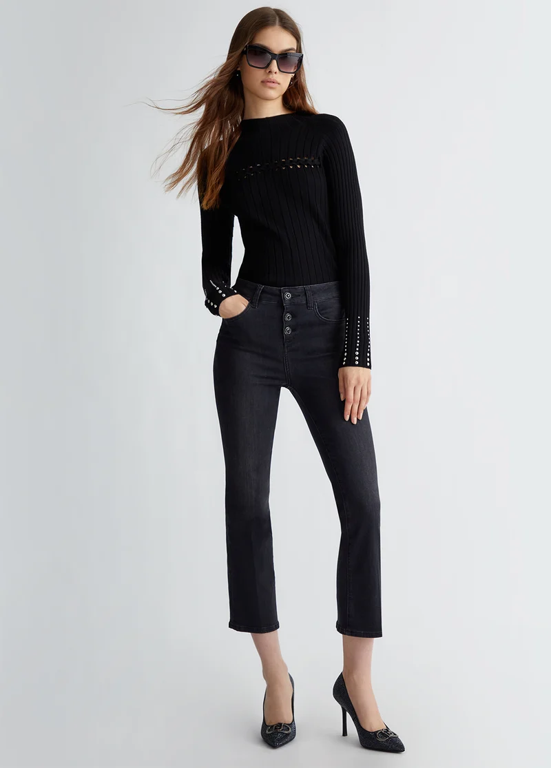 Cropped Bootcut Jeans