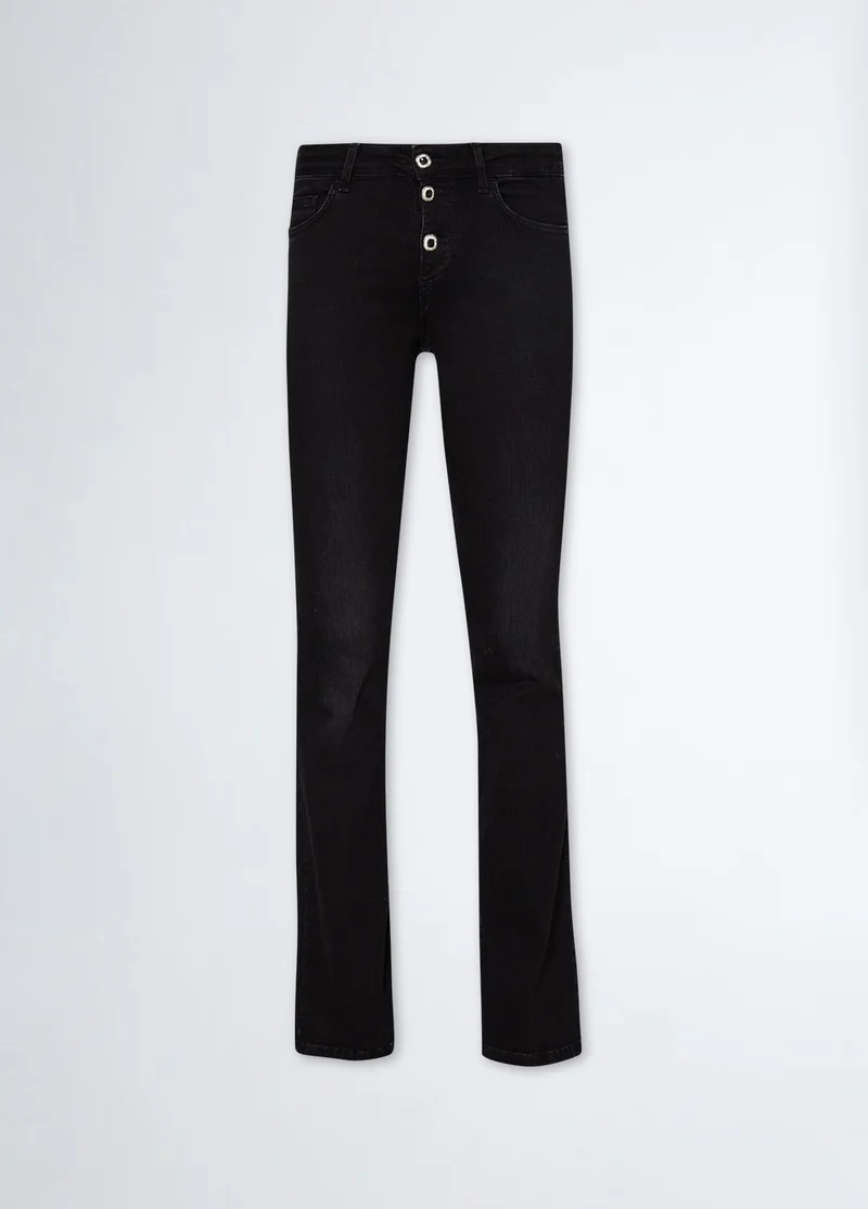 Bootcut jeans with buttons