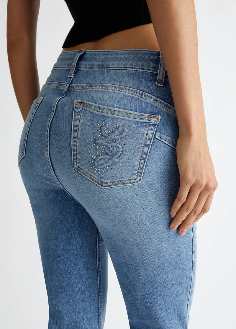High-rise flared jeans