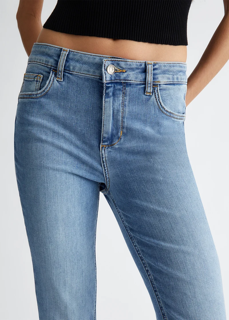 High-rise flared jeans