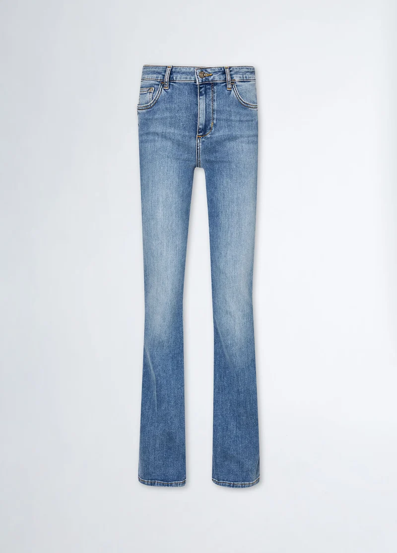 High-rise flared jeans