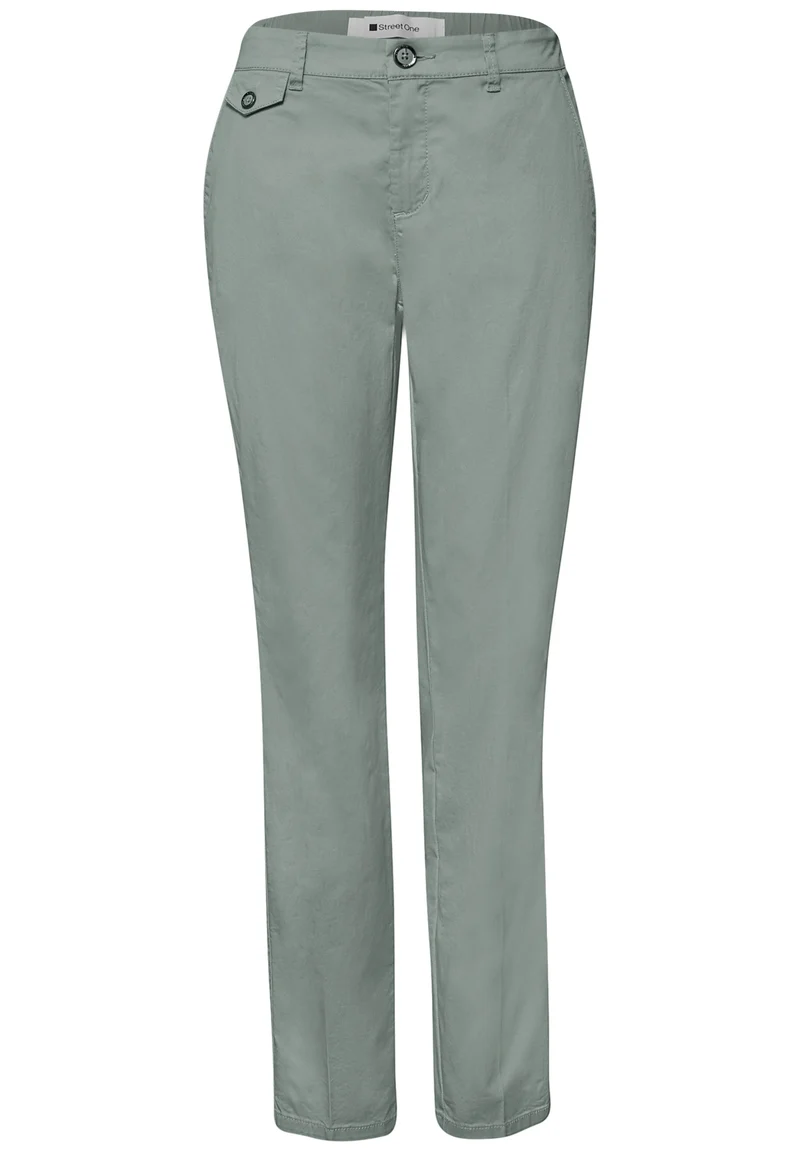QR Chino peach Twill Co/Ea, dark mint green