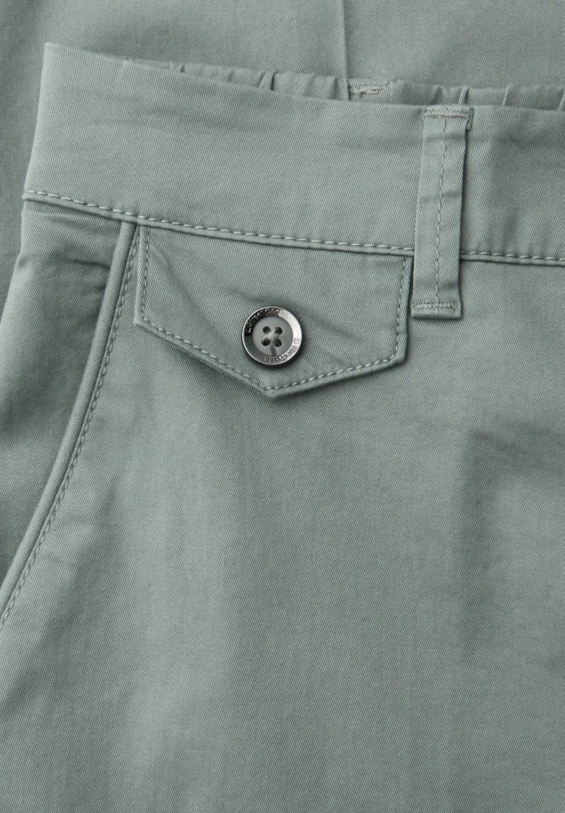QR Chino peach Twill Co/Ea, dark mint green