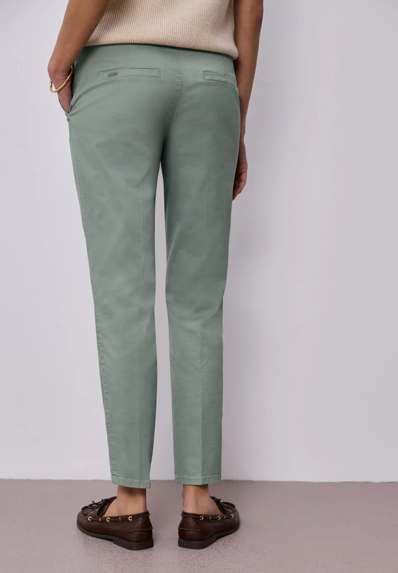 QR Chino peach Twill Co/Ea, dark mint green