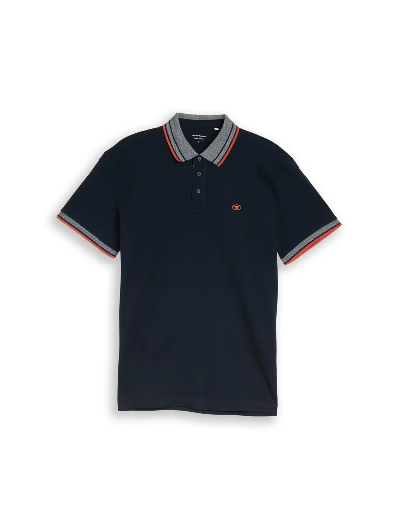 printed polo, sky captain blue