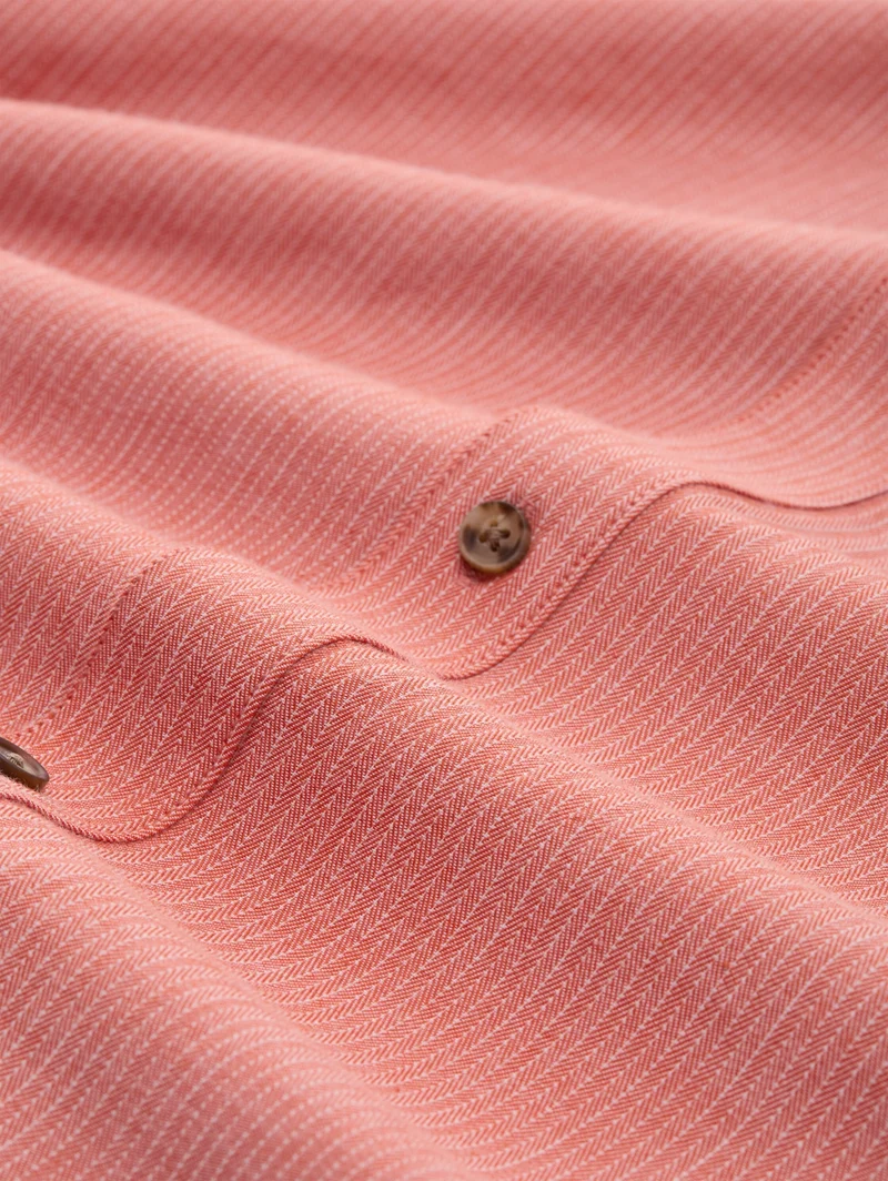 structured shirt, chili orange herringbone