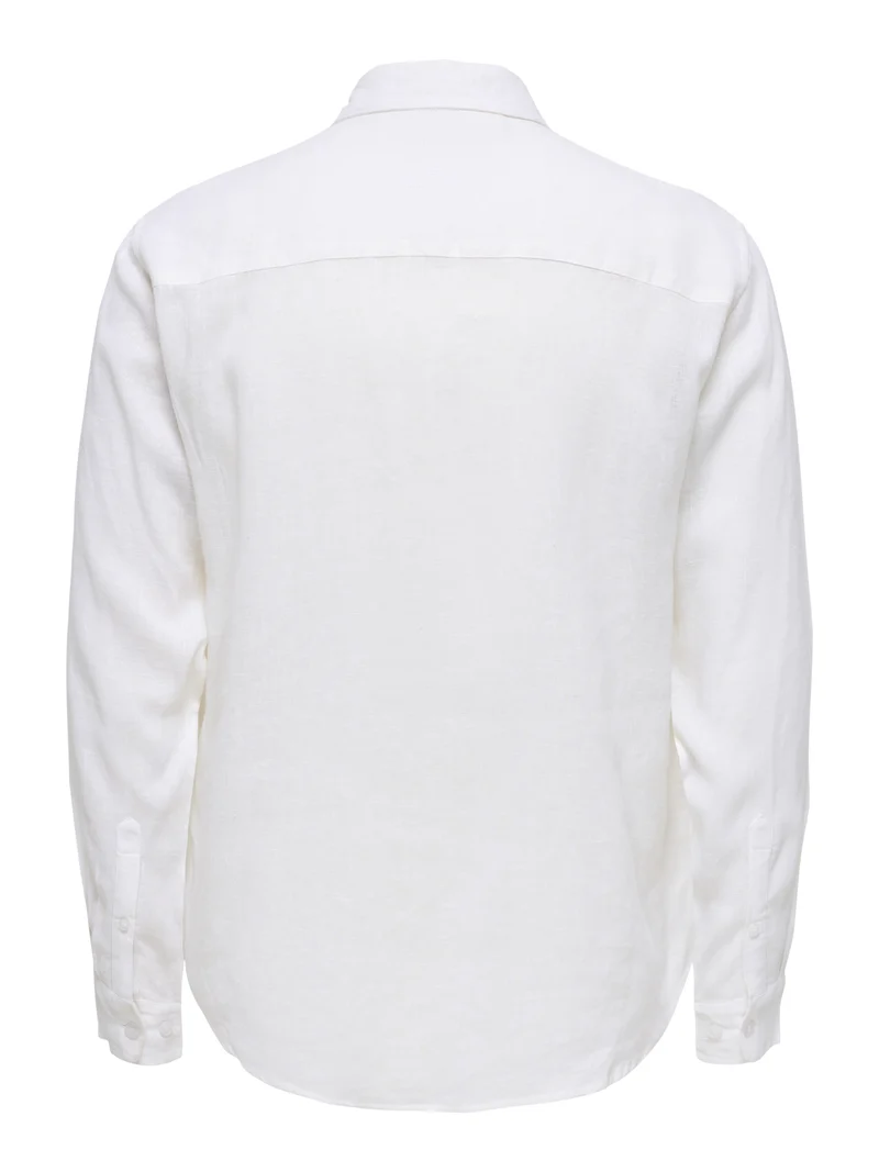 ONSLAURENCE LS LINEN BLEND SHIRT, Bright White