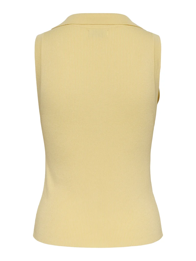 JDYNANNA S/L COLLAR TOP KNT, Double Cream