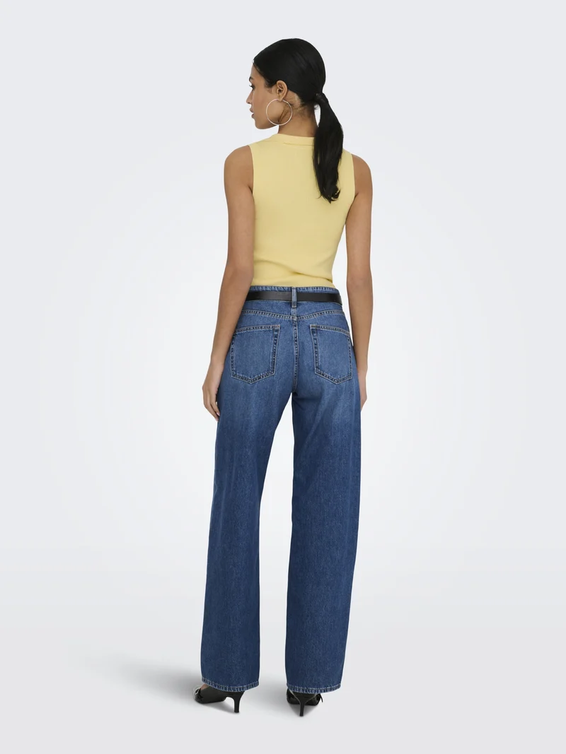 JDYNANNA S/L COLLAR TOP KNT, Double Cream