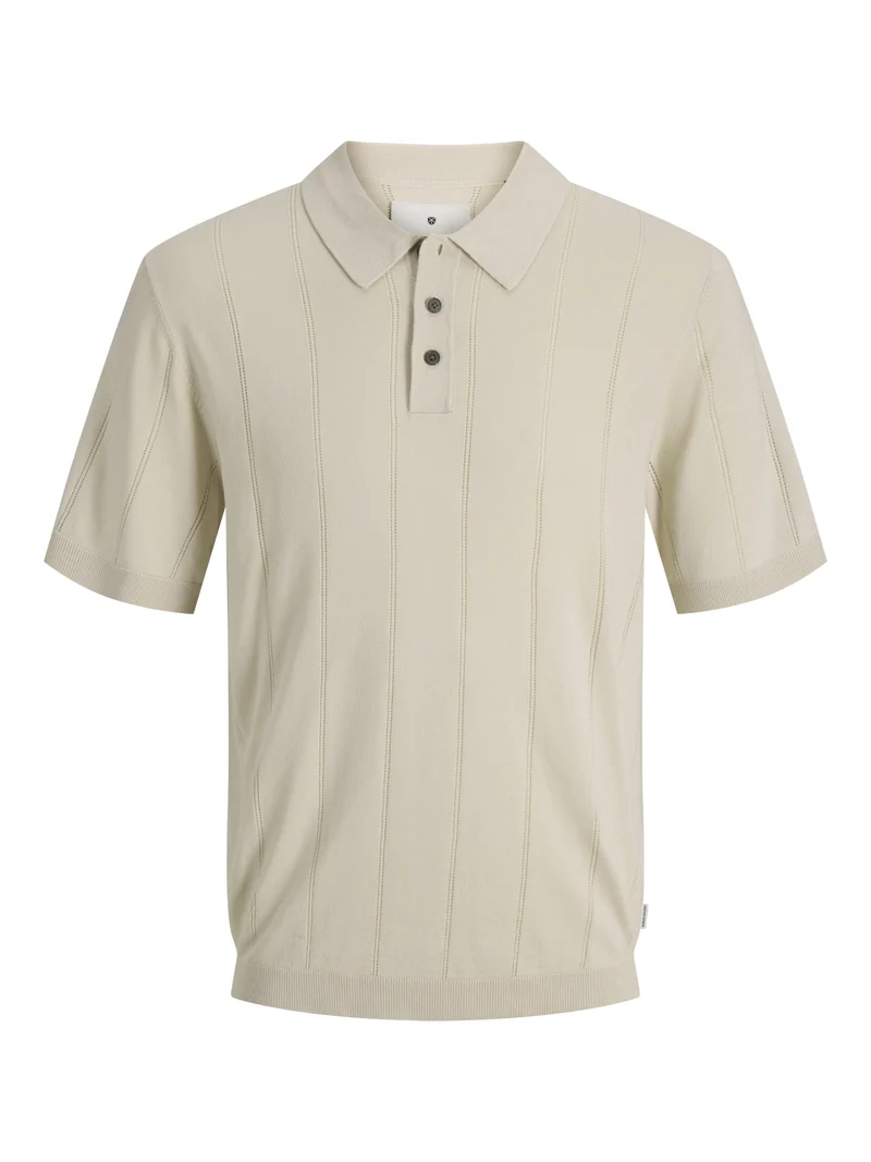 JPRBLAWILLIAM STRUCTURE KNIT POLO S, Ancient Scroll