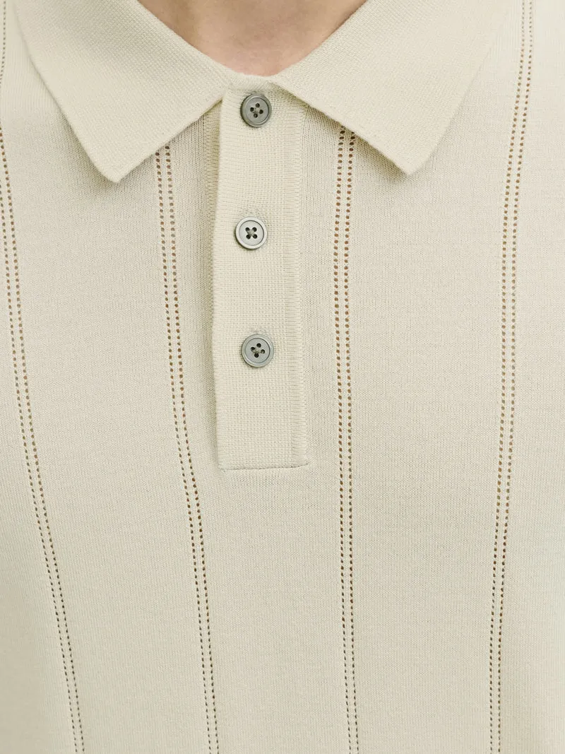 JPRBLAWILLIAM STRUCTURE KNIT POLO S, Ancient Scroll