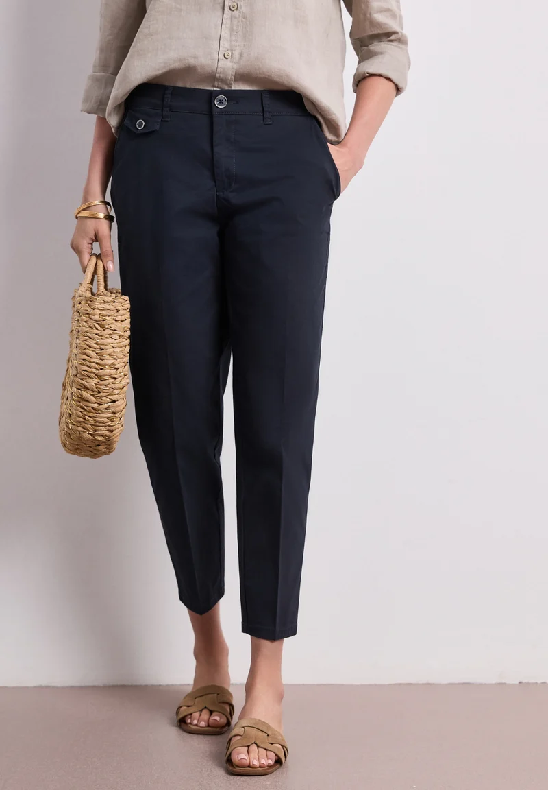 QR Chino peach Twill Co/Ea, deep blue