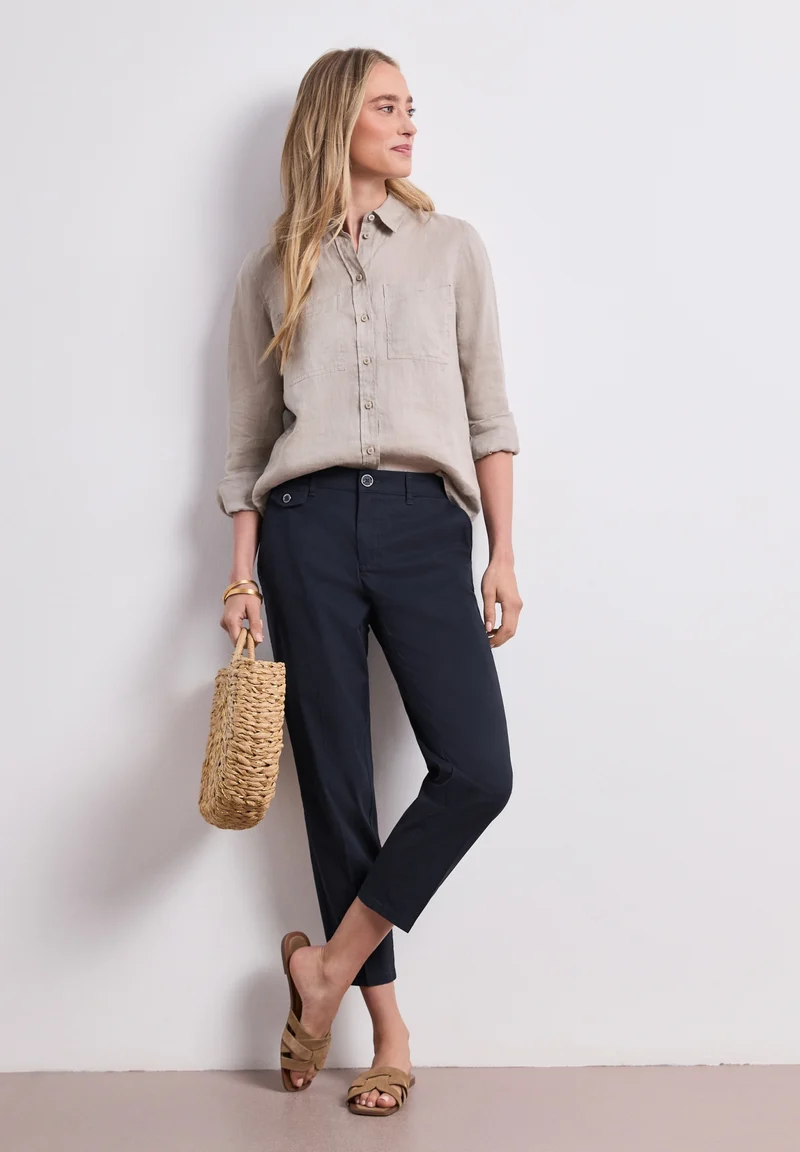 QR Chino peach Twill Co/Ea, deep blue