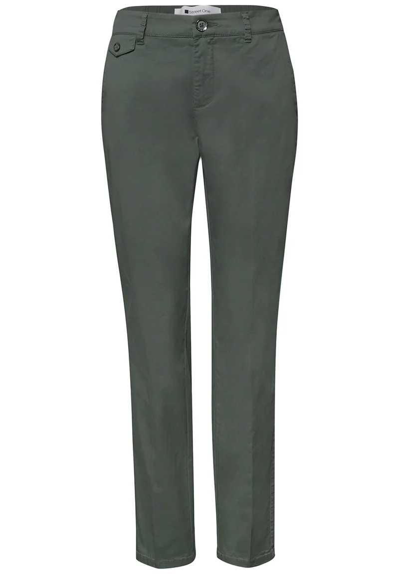 QR Chino peach Twill Co/Ea, cilantro green