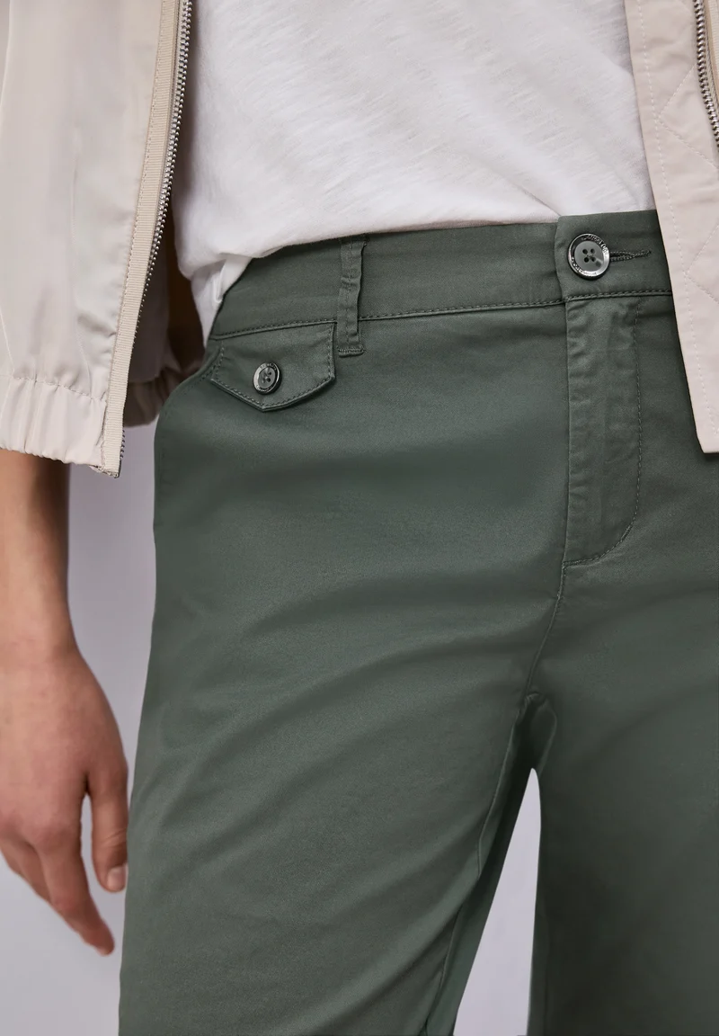 QR Chino peach Twill Co/Ea, cilantro green