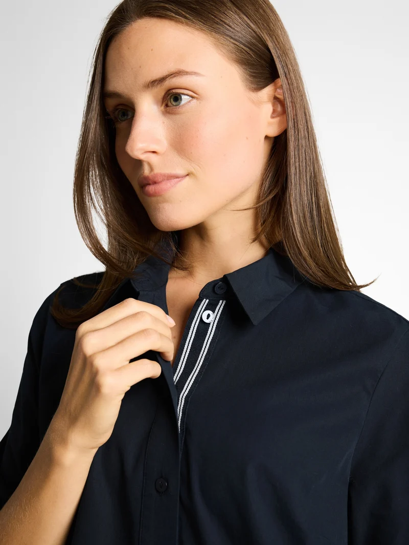 shirt dress, sky captain blue