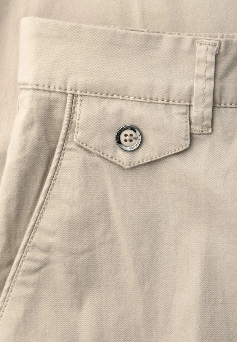 QR Chino peach Twill Co/Ea, cobble stone