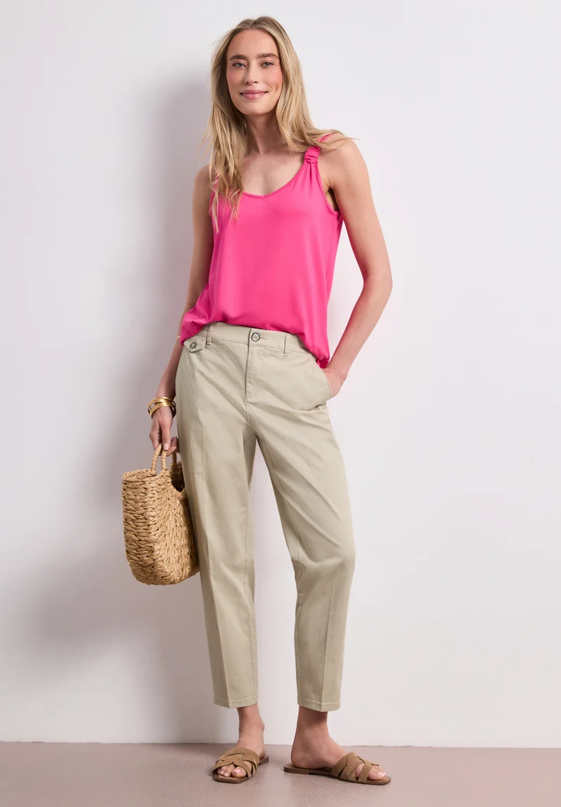 QR Chino peach Twill Co/Ea, cobble stone