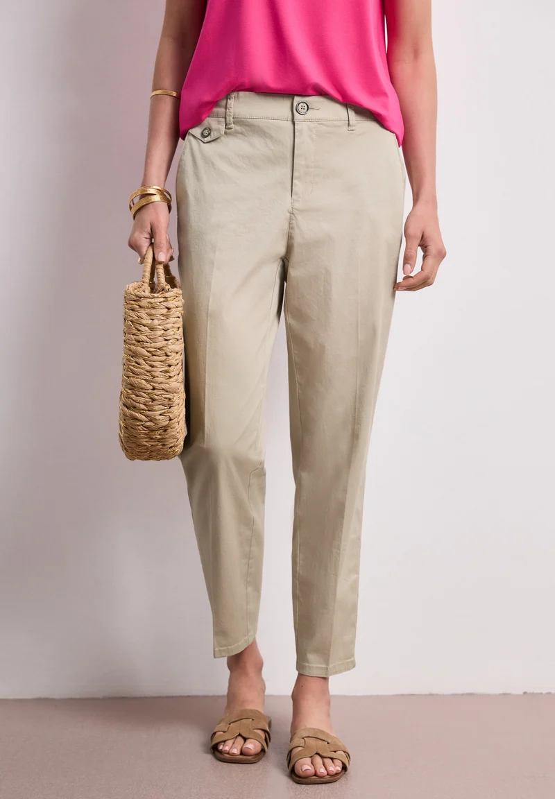 QR Chino peach Twill Co/Ea, cobble stone