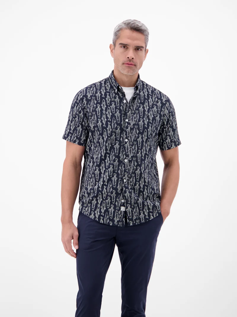 HEMD 1/2 ARM, CLASSIC NAVY