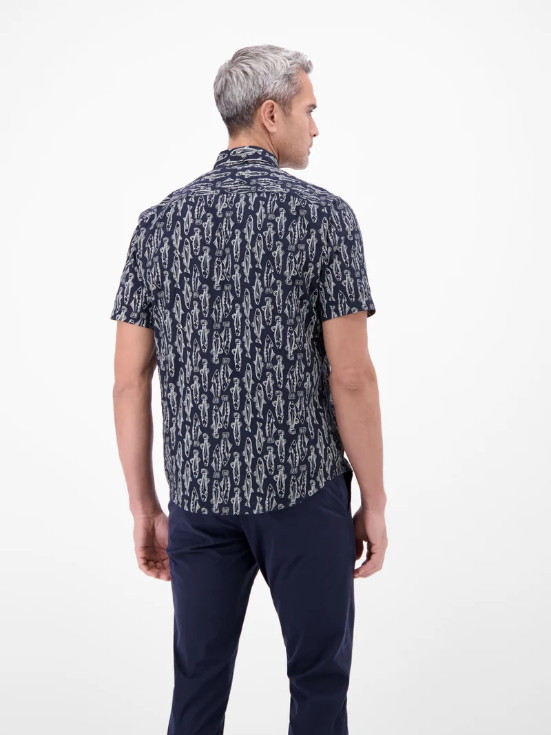 HEMD 1/2 ARM, CLASSIC NAVY